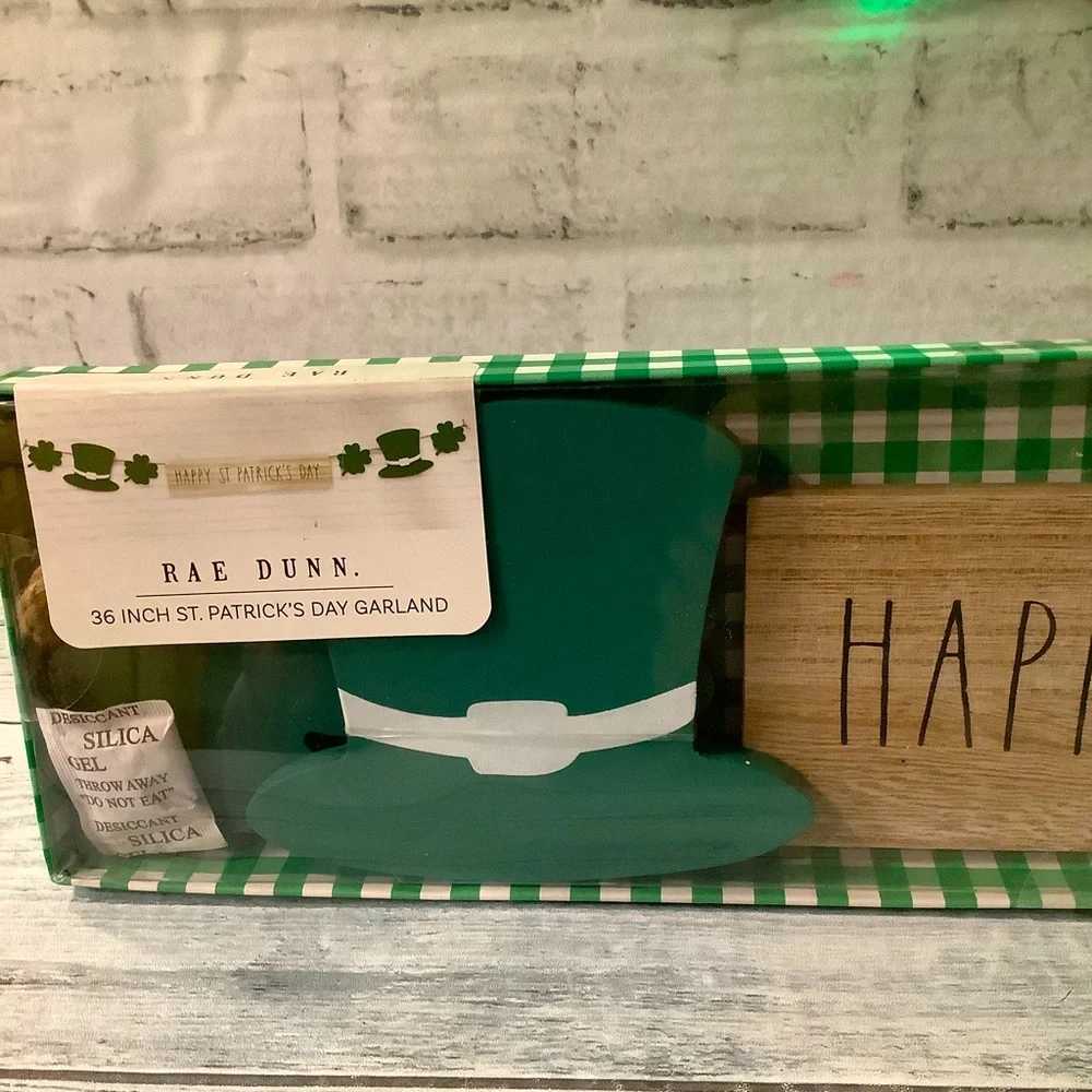 Rae Dunn 36” Happy St. Patrick’s Day Wood Garland